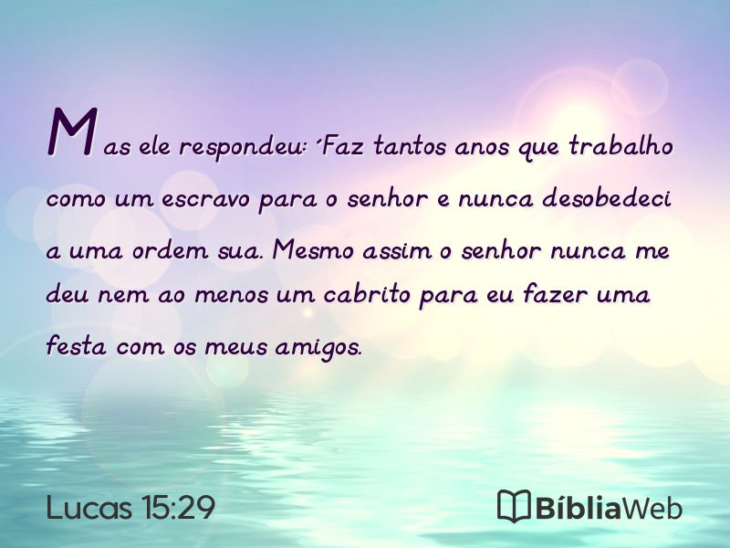 Lucas 15:29 em imagem para compartilhar