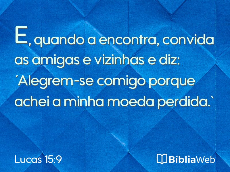 Lucas 15:9 em imagem para compartilhar
