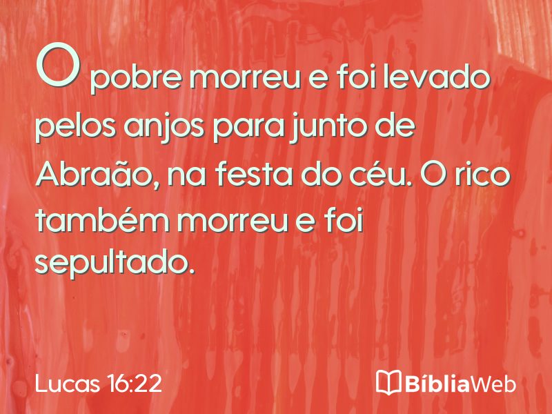 Lucas 16:22 em imagem para compartilhar