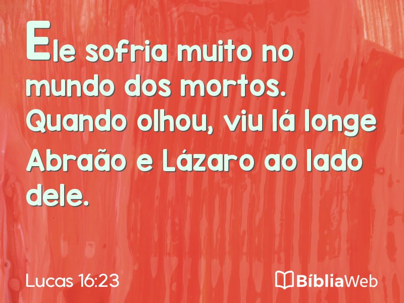 Lucas 16:23 em imagem para compartilhar