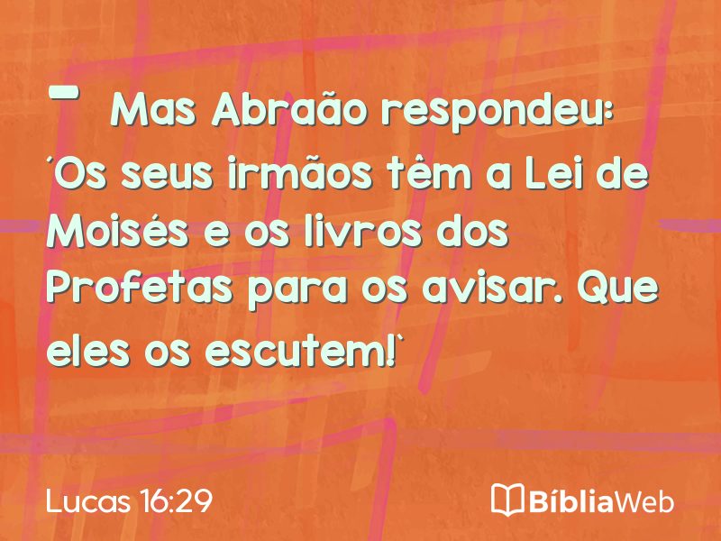 Lucas 16:29 em imagem para compartilhar