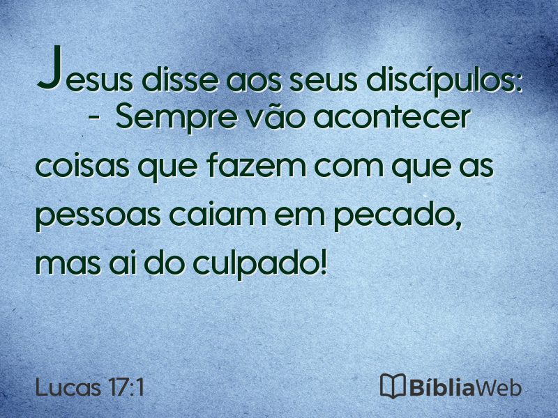 Lucas 17:1 em imagem para compartilhar