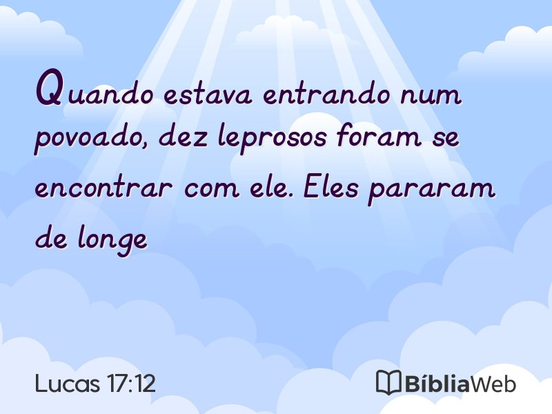 Lucas 17:12 em imagem para compartilhar