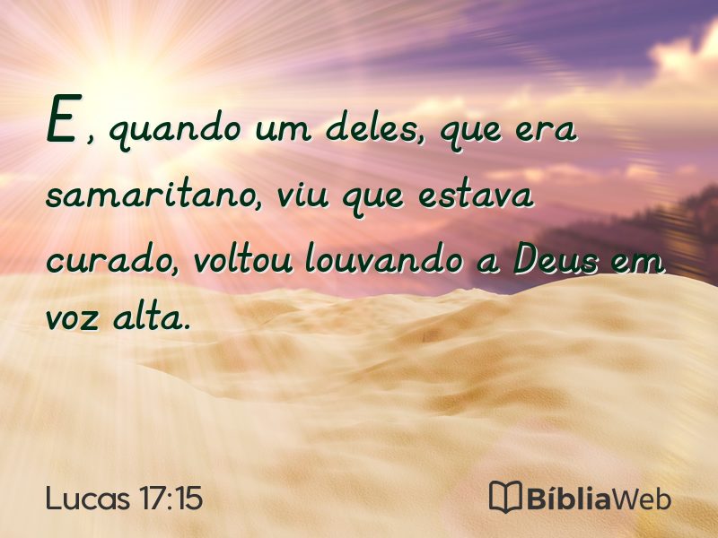 Lucas 17:15 em imagem para compartilhar
