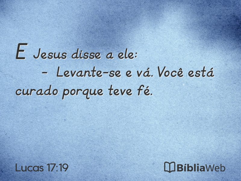 Lucas 17:19 em imagem para compartilhar
