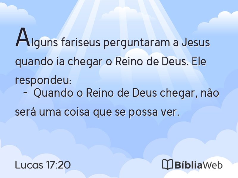 Lucas 17:20 em imagem para compartilhar