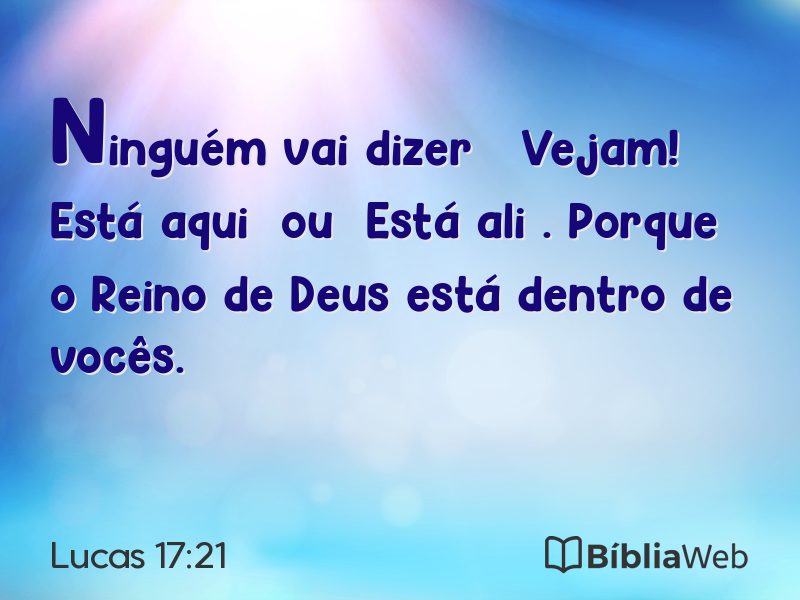 Lucas 17:21 em imagem para compartilhar
