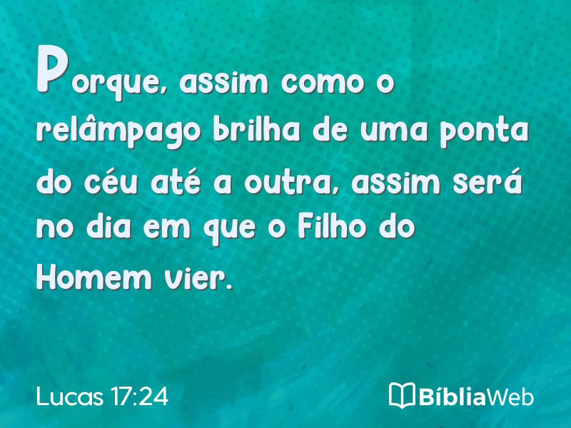 Lucas 17:24 em imagem para compartilhar