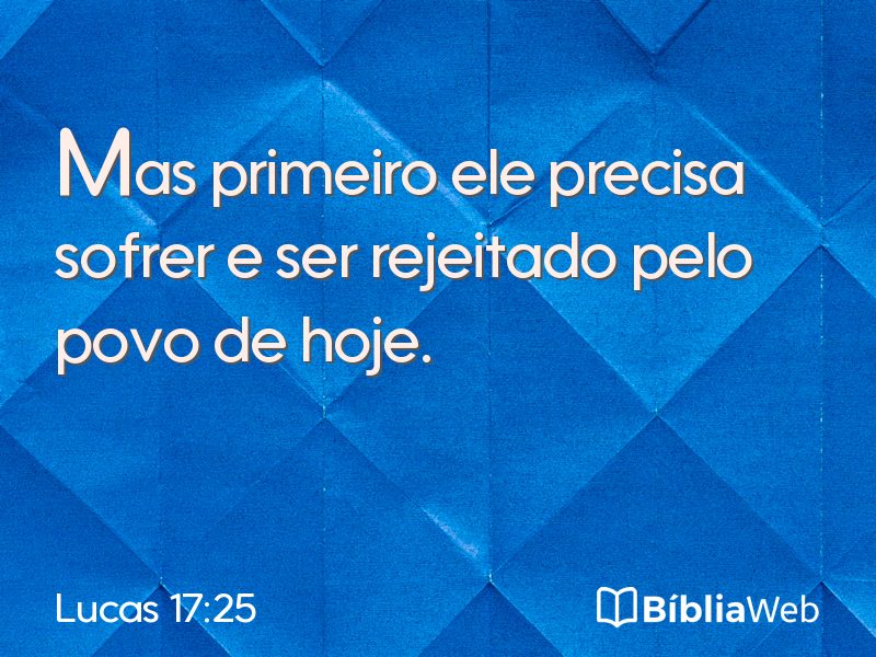 Lucas 17:25 em imagem para compartilhar