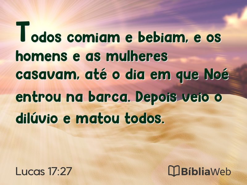 Lucas 17:27 em imagem para compartilhar