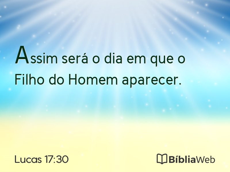 Lucas 17:30 em imagem para compartilhar