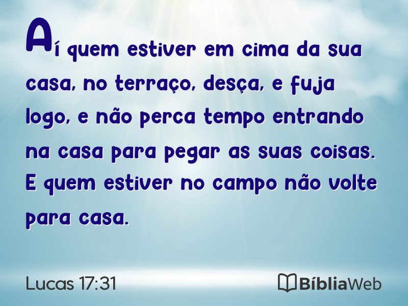 Lucas 17:31 em imagem para compartilhar