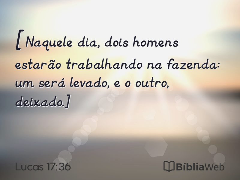 Lucas 17:36 em imagem para compartilhar