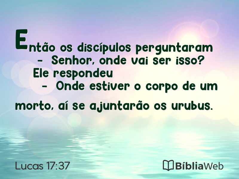 Lucas 17:37 em imagem para compartilhar