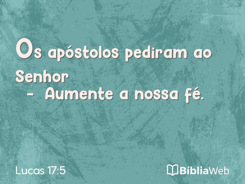 Lucas 17:5 em imagem para compartilhar