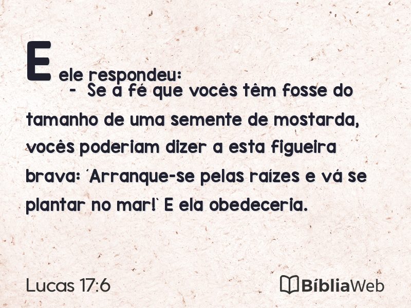 Lucas 17:6 em imagem para compartilhar