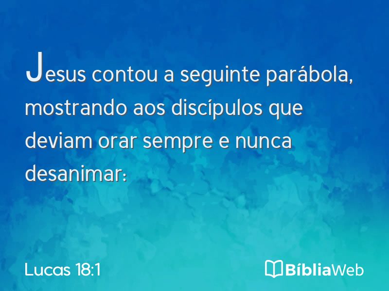 Lucas 18:1 em imagem para compartilhar