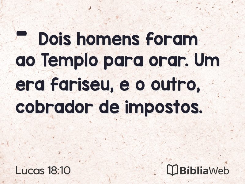 Lucas 18:10 em imagem para compartilhar