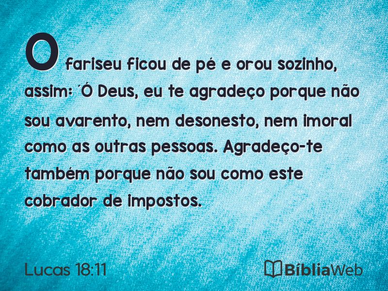 Lucas 18:11 em imagem para compartilhar