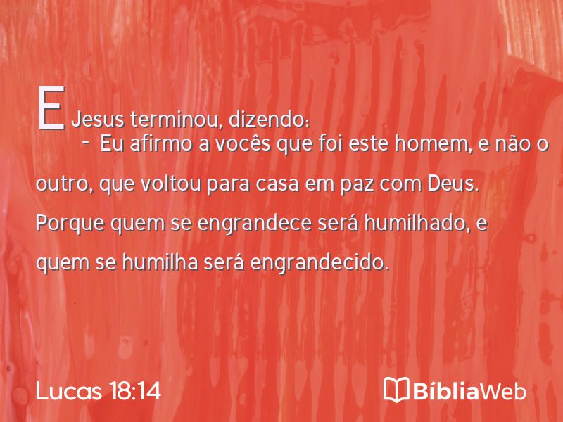 Lucas 18:14 em imagem para compartilhar
