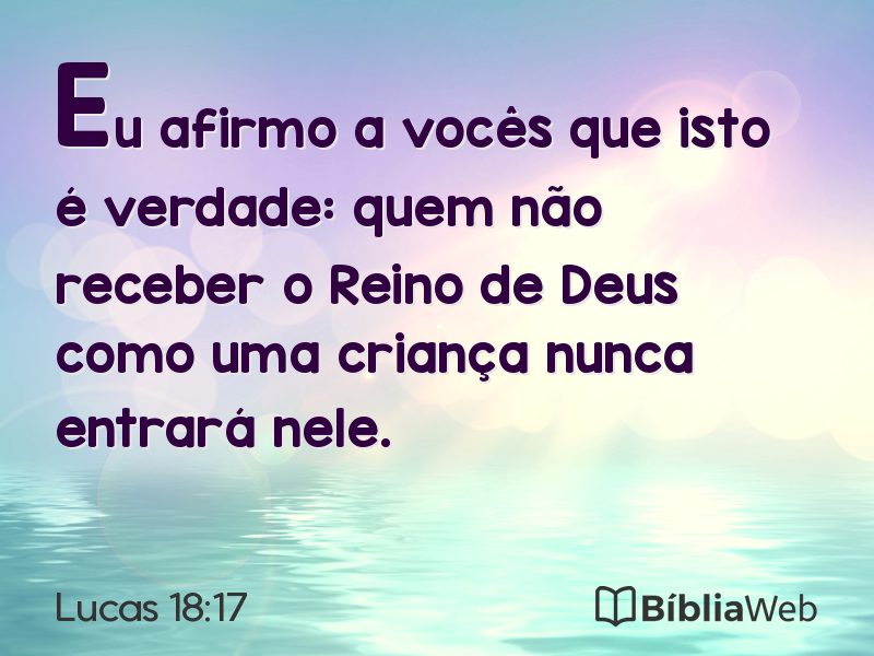 Lucas 18:17 em imagem para compartilhar