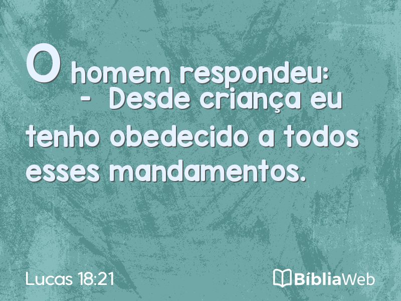 Lucas 18:21 em imagem para compartilhar