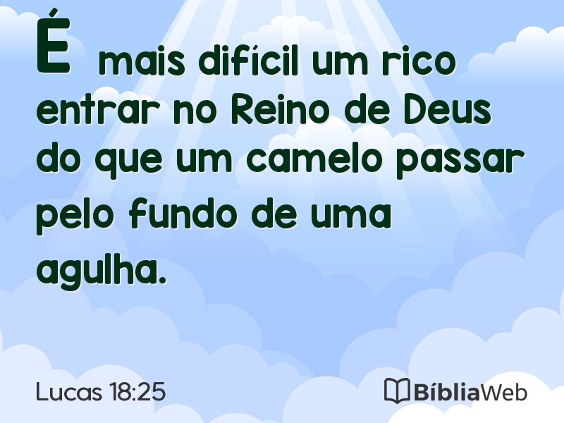 Lucas 18:25 em imagem para compartilhar
