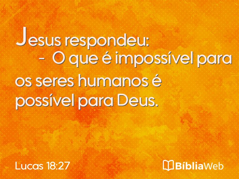Lucas 18:27 em imagem para compartilhar