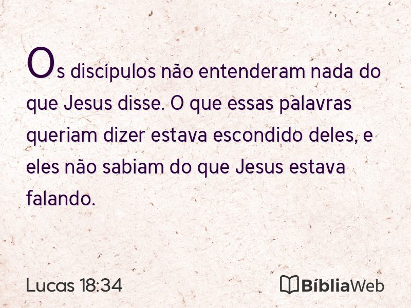 Lucas 18:34 em imagem para compartilhar