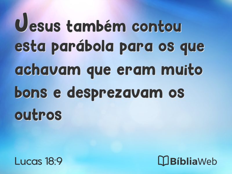 Lucas 18:9 em imagem para compartilhar