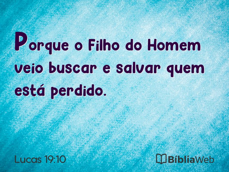 Lucas 19:10 em imagem para compartilhar