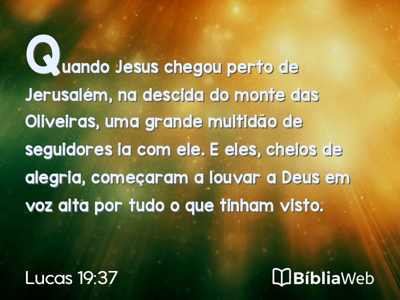 Lucas 19:37 em imagem para compartilhar