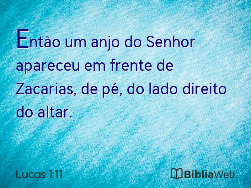 Lucas 1:11 em imagem para compartilhar