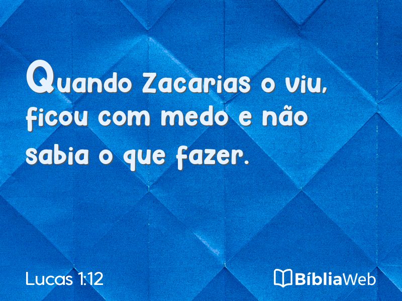 Lucas 1:12 em imagem para compartilhar