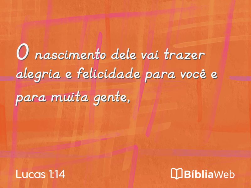 Lucas 1:14 em imagem para compartilhar