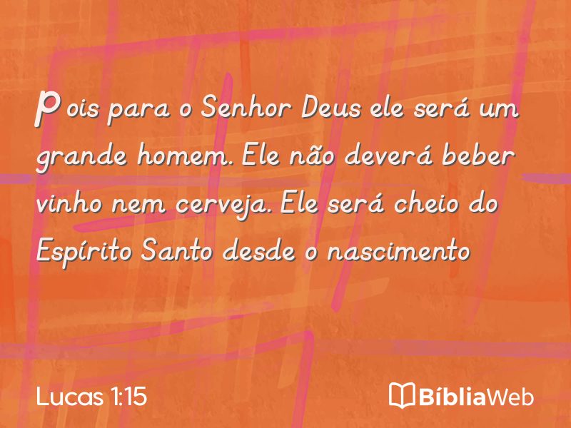 Lucas 1:15 em imagem para compartilhar