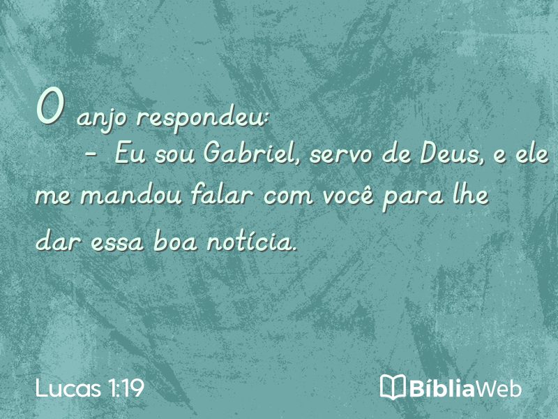 Lucas 1:19 em imagem para compartilhar