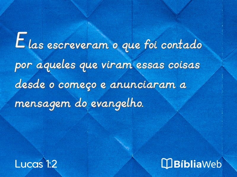 Lucas 1:2 em imagem para compartilhar