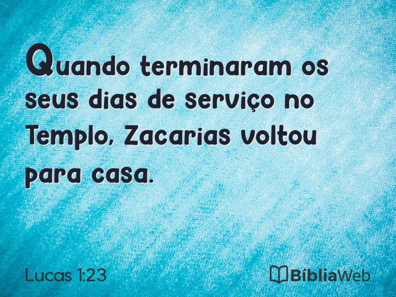 Lucas 1:23 em imagem para compartilhar