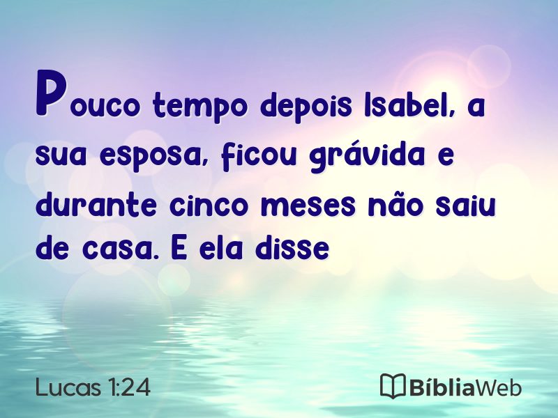 Lucas 1:24 em imagem para compartilhar