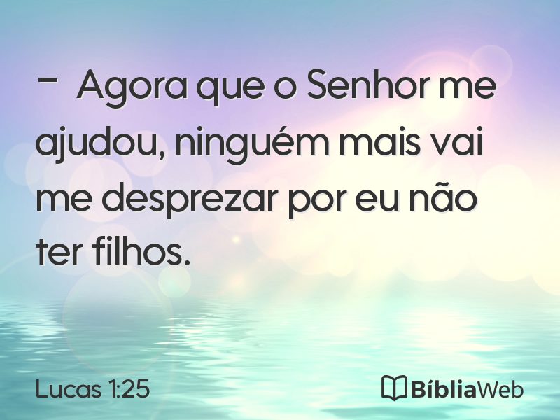 Lucas 1:25 em imagem para compartilhar