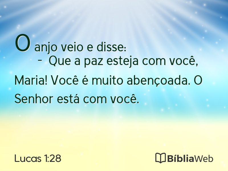 Lucas 1:28 em imagem para compartilhar