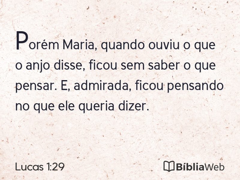 Lucas 1:29 em imagem para compartilhar
