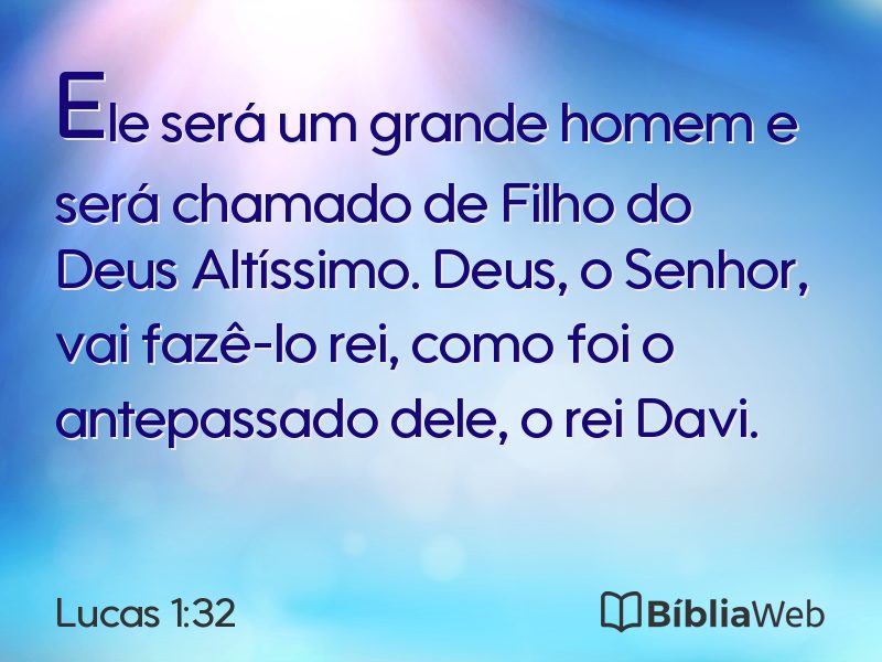 Lucas 1:32 em imagem para compartilhar
