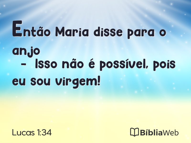 Lucas 1:34 em imagem para compartilhar