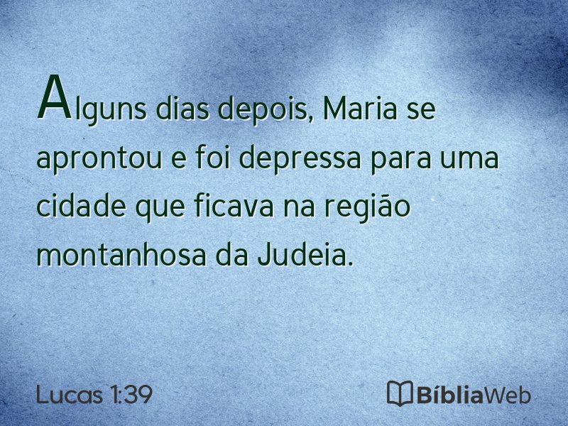 Lucas 1:39 em imagem para compartilhar