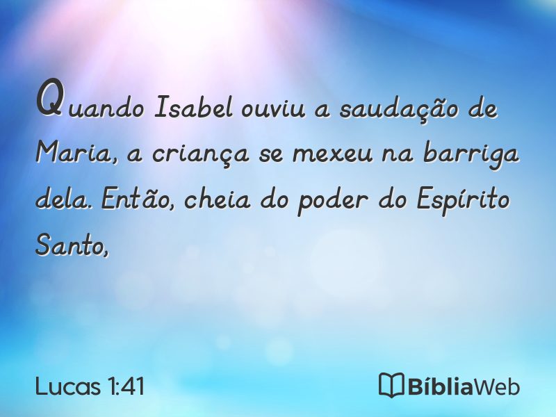 Lucas 1:41 em imagem para compartilhar