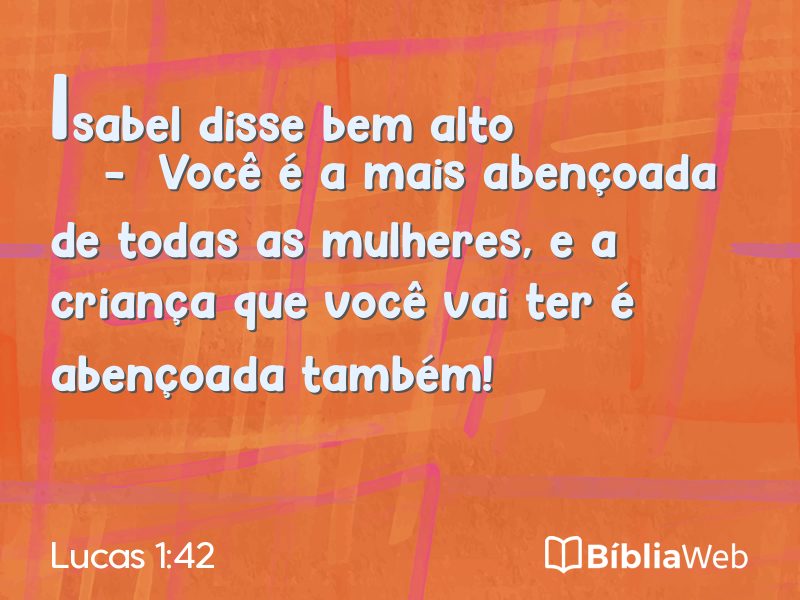 Lucas 1:42 em imagem para compartilhar