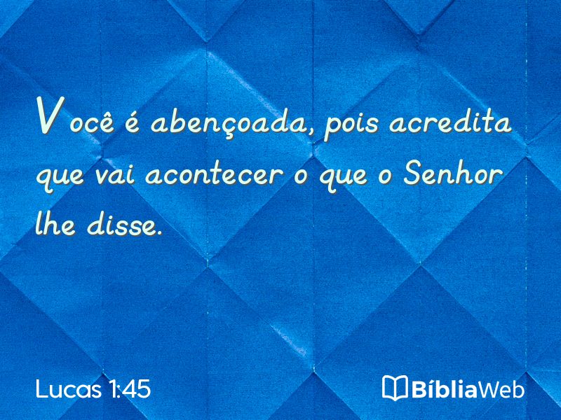 Lucas 1:45 em imagem para compartilhar