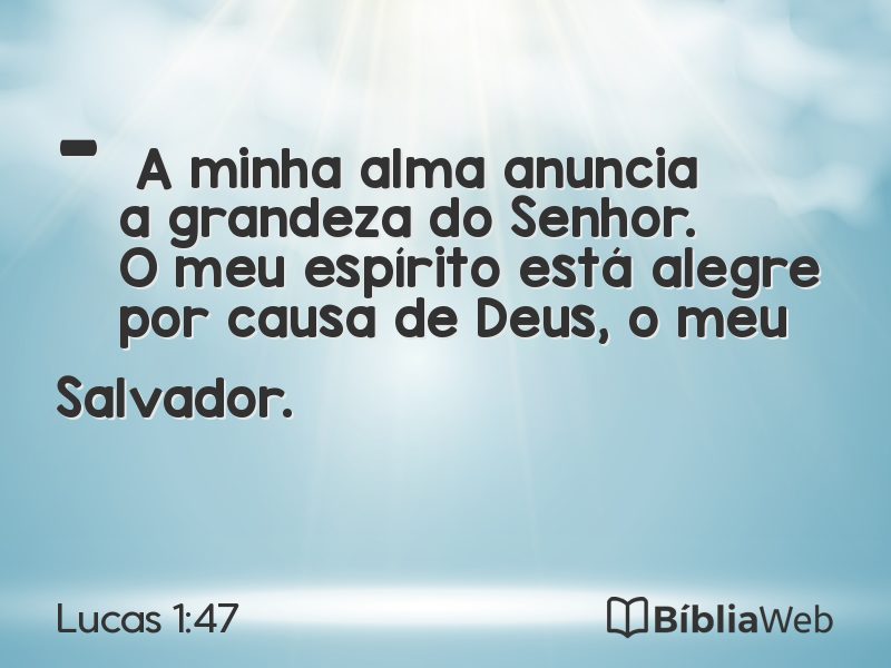 Lucas 1:47 em imagem para compartilhar